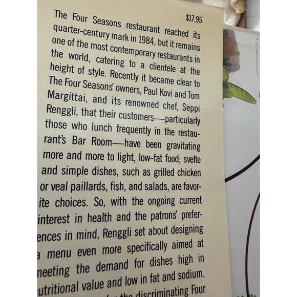 The Four Seasons Spa Cuisine Seppi Renggli HC/DJ/1986 Healthy Recipes EUC - Picture 2 of 8